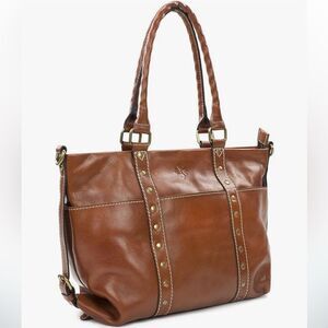 Patricia Nash Carducci Tote Brown Leather Shoulder Bag